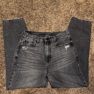 American Eagle Outfitters Charcoal Highest Rise Mom Jeans